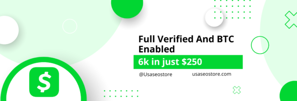 Full Verified And BTC Enabled Cash App Accounts